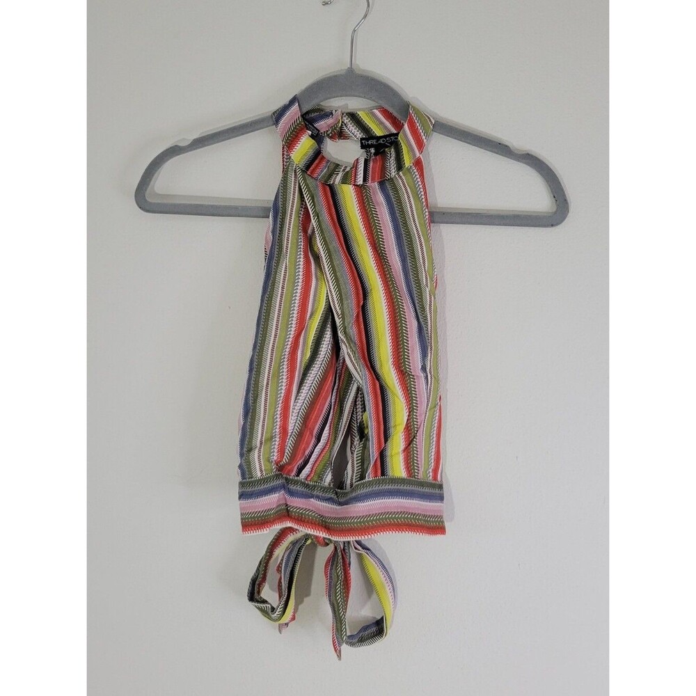 Thread Story Women Size S Striped Multicolor  Halter Top - Unbranded